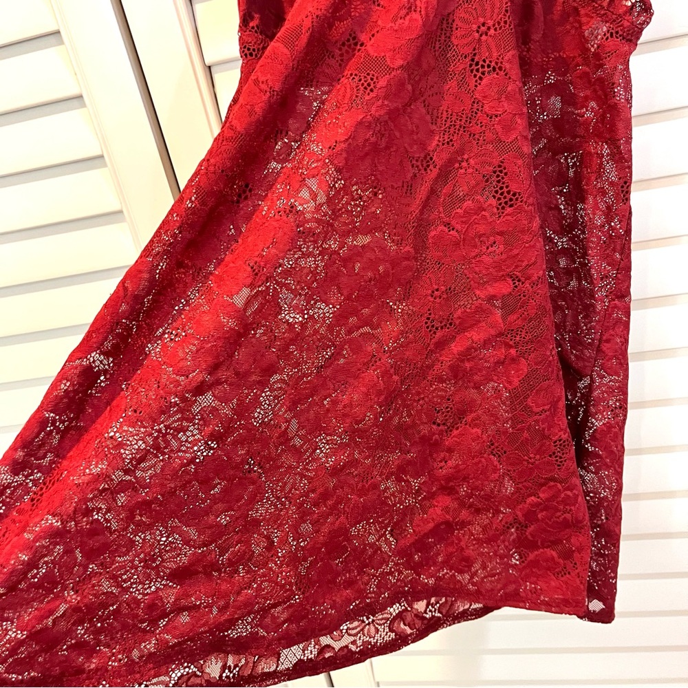 Auden Red Lace Babydoll - Picture 3 of 4